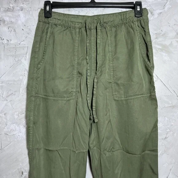 NEW Sanctuary Tencel Jogger Pants SIZE L Green Olive Utility Elastic Waist NWT - Picture 6 of 9